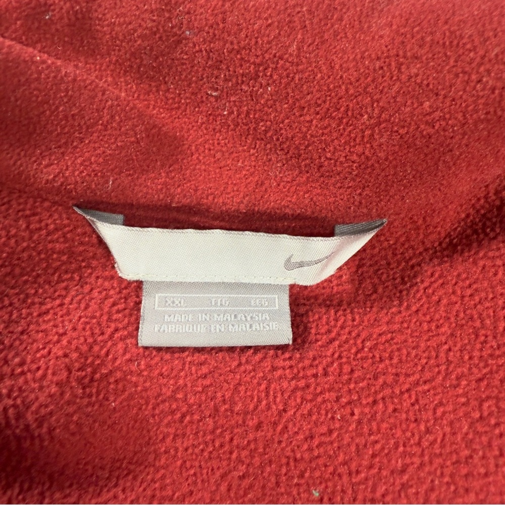Y2K Nike Fleece Jacket Men's Sz 2XL Red Black Full Zip Travis Scott Mini Swoosh - Picture 7 of 11